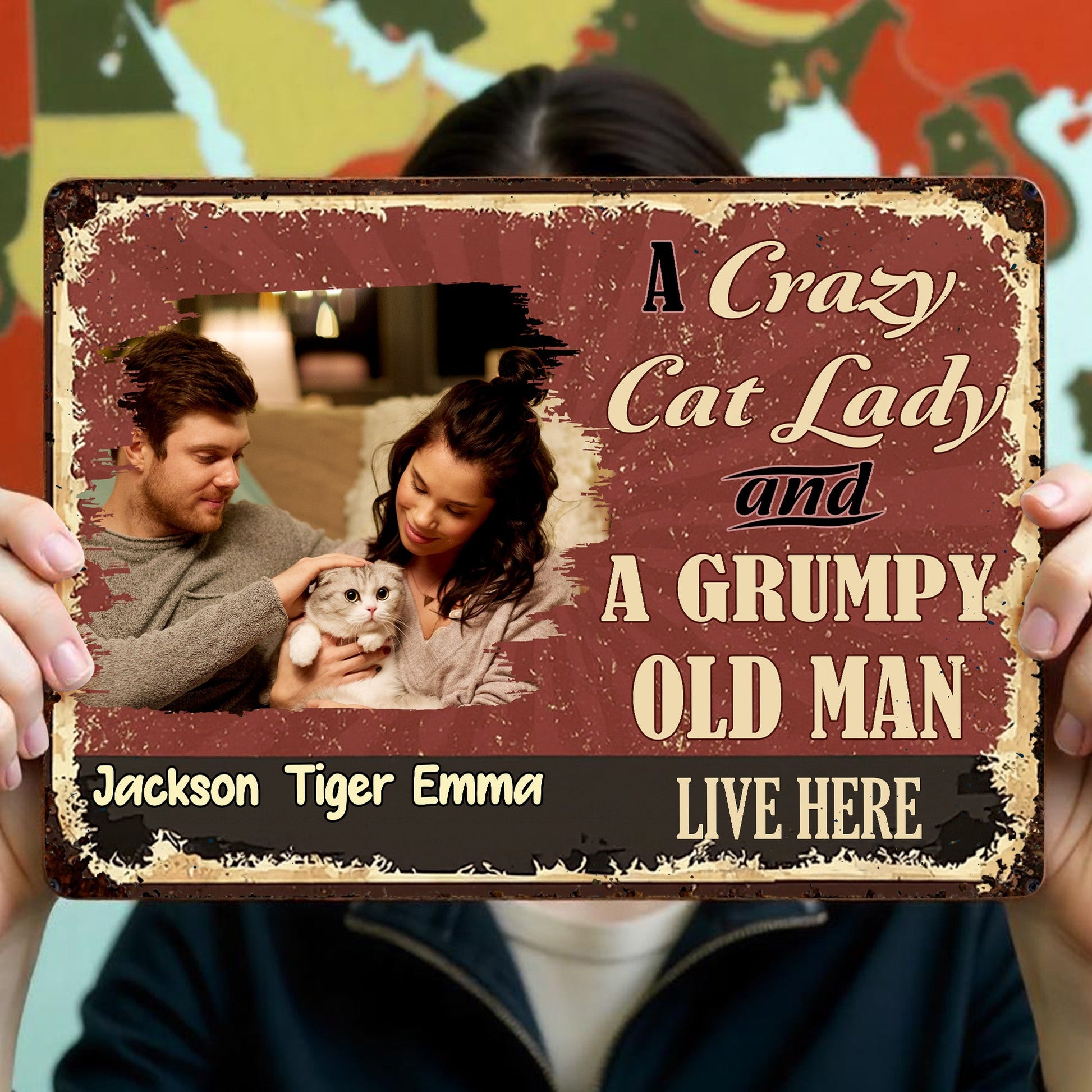 A Crazy Cat Lady And A Grumpy Old Man Live Here