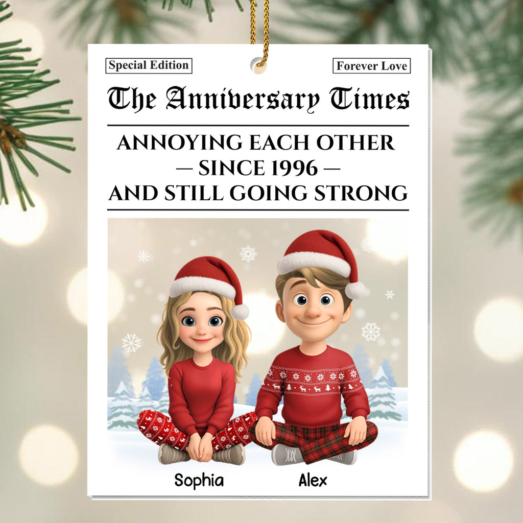 Annoying Each Other Since And Still Going Strong, Couple With Christmas Hats