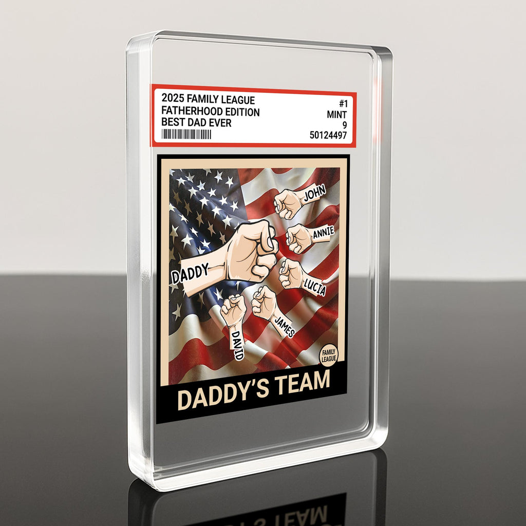 2025 Family League Fatherhood Edition Best Dad Ever, American Flag And Fist Bump