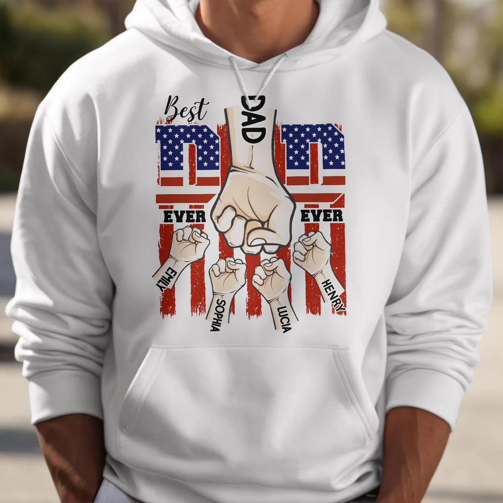 Best Dad Ever With American Flag Design