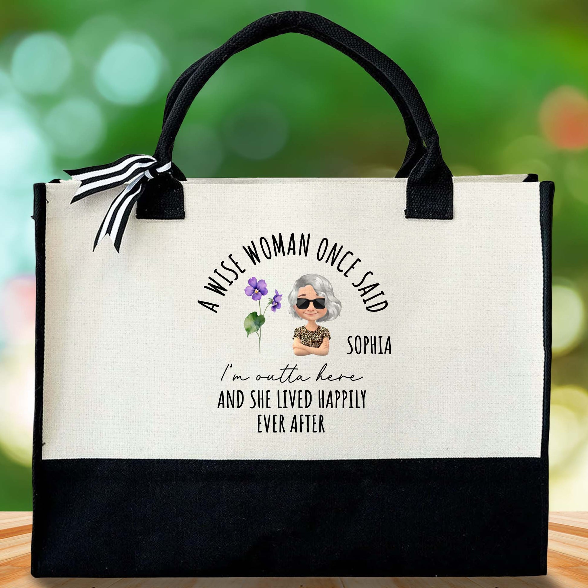 A Wise Woman Said, Personalized Canvas Tote Bag - DTG034_CTOT