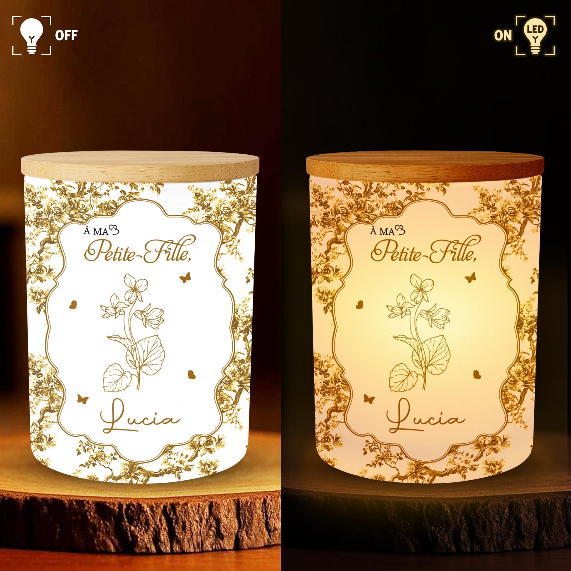 Always Remember You Are Braver, Flowers Design - Personalized Custom Glass Jar With LED - GDT347_LEJAR