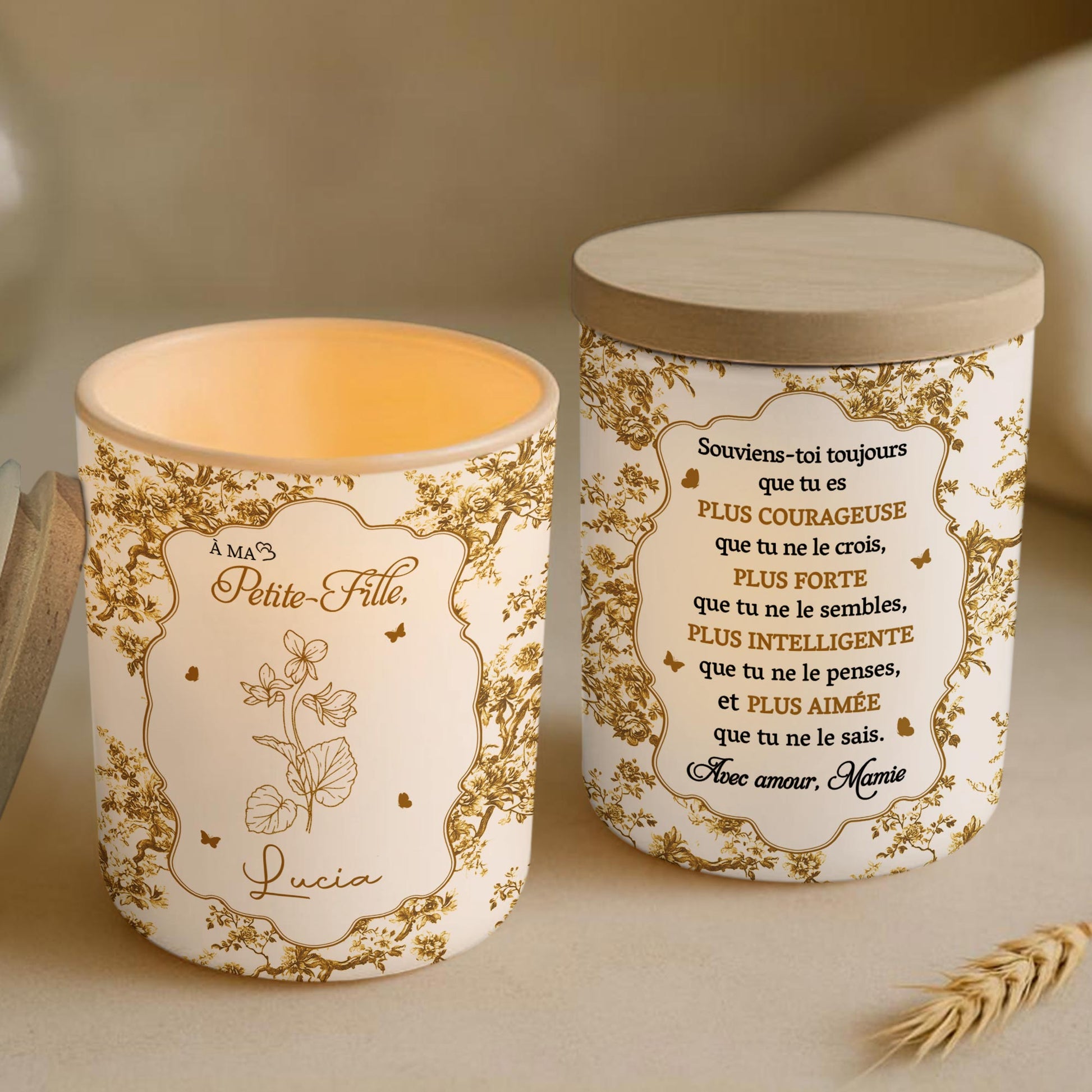 Always Remember You Are Braver, Flowers Design - Personalized Custom Glass Jar With LED - GDT347_LEJAR
