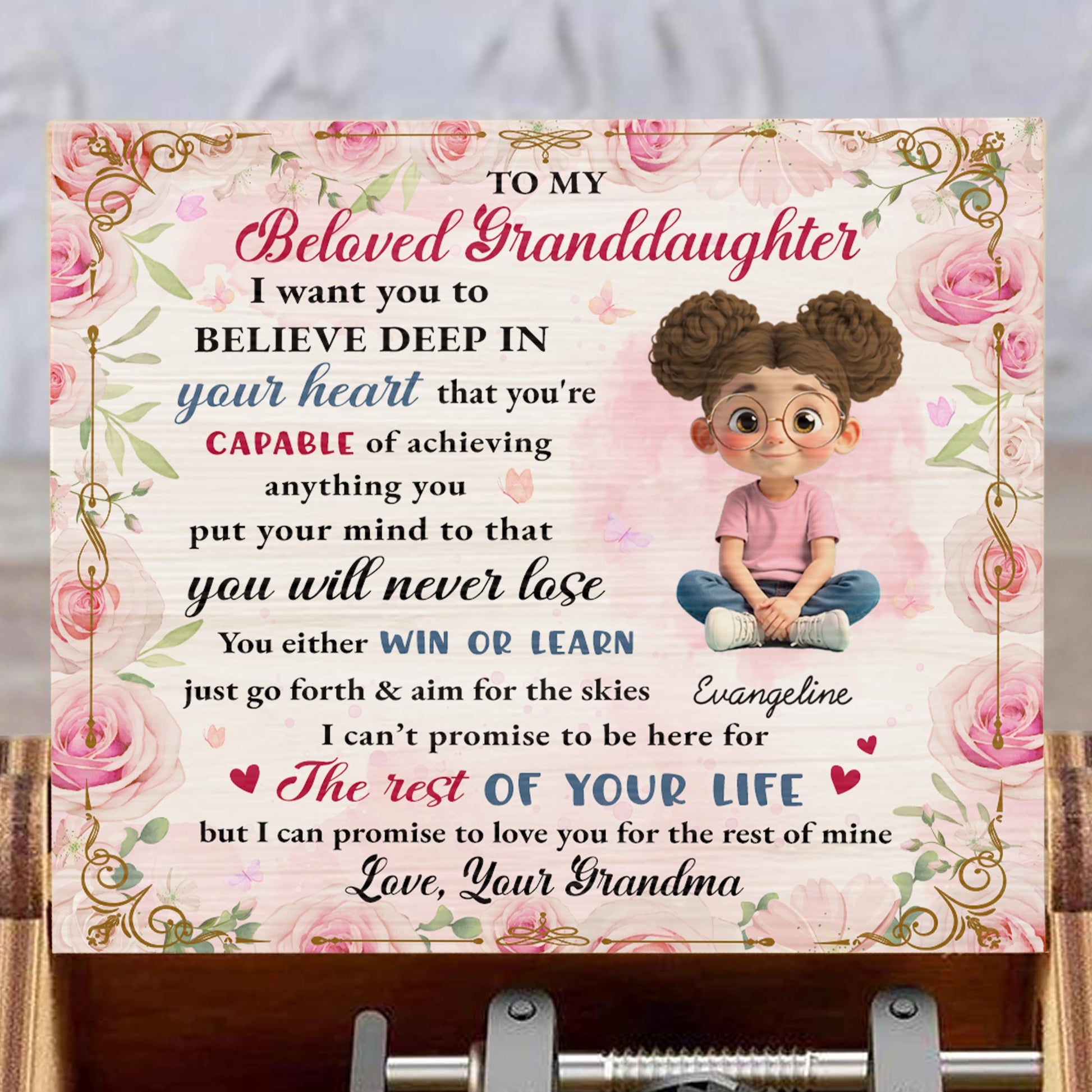 Beloved Granddaughter, Believe In Yourself, Flowers