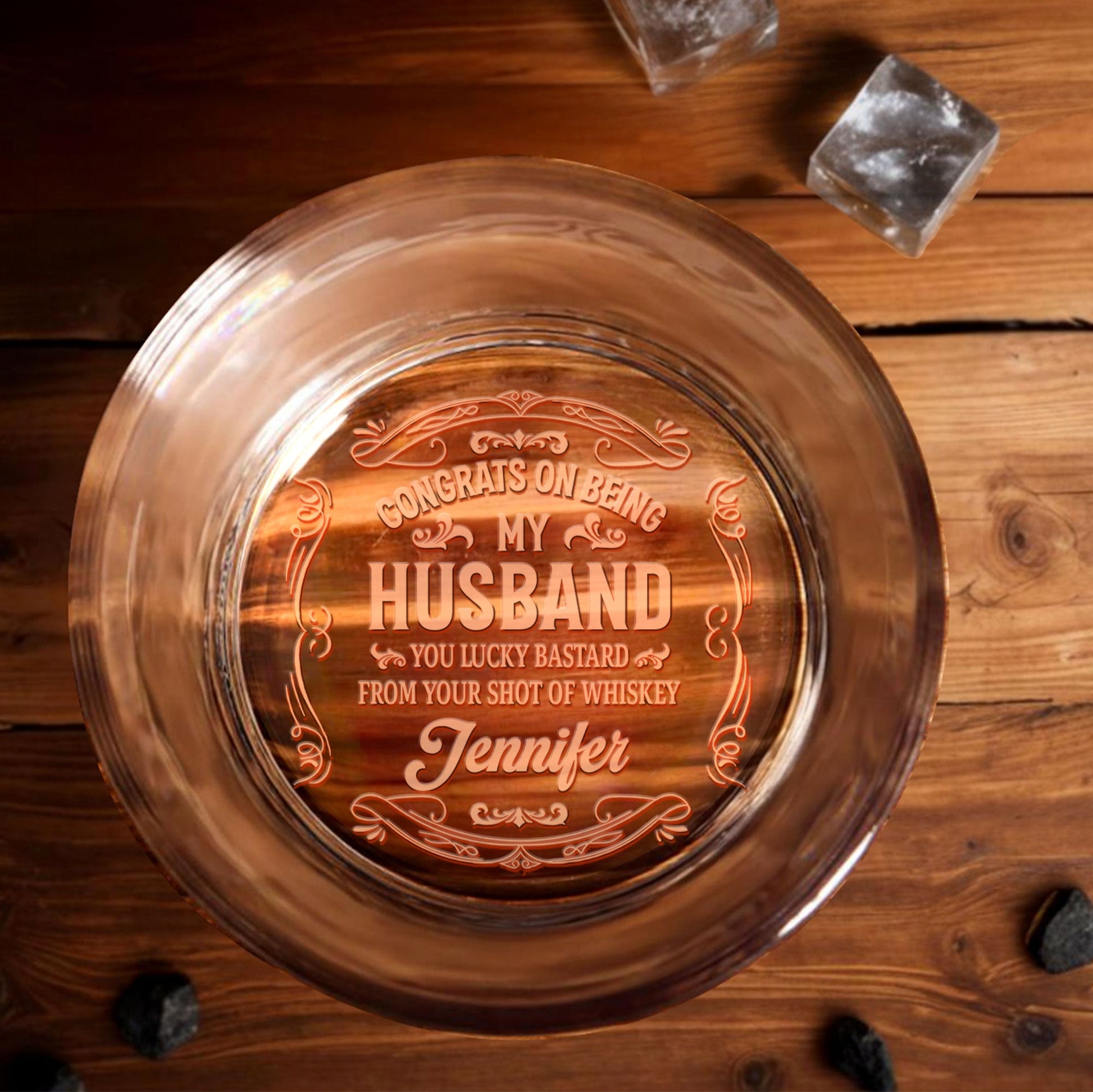 Congrats On Being My Husband, Ornate Text Design