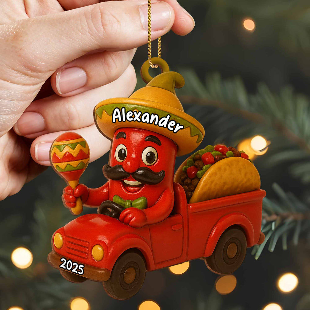 Celebrate Vibrant Traditions With Cartoon Chili In Red Truck