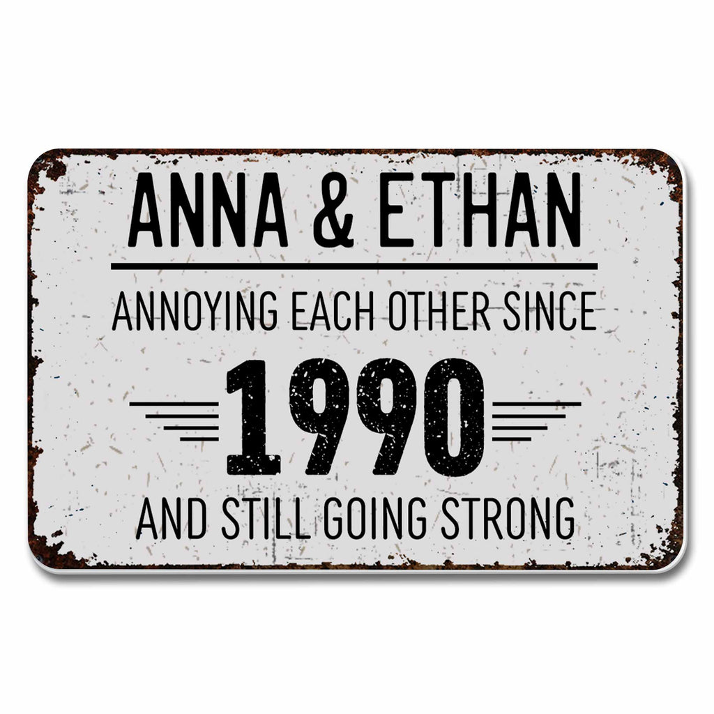 Annoying Each Other Since, And Still Going Strong - Personalized Aluminum Wallet Card - CPL050_ALCA