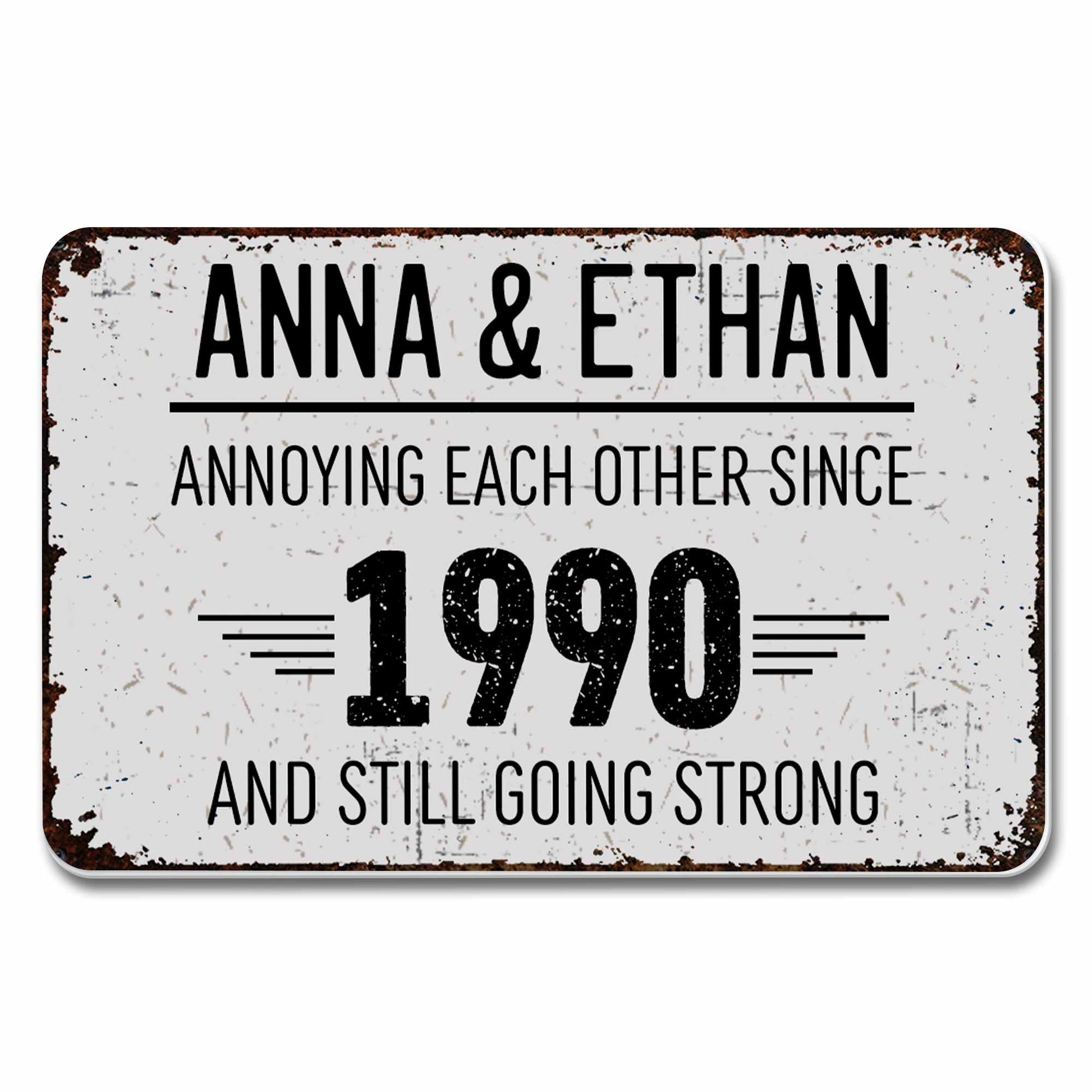 Annoying Each Other Since, And Still Going Strong - Personalized Aluminum Wallet Card - CPL050_ALCA