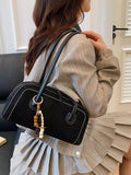Zipper Closure Shoulder Bag