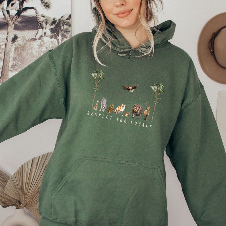 Respect Forest Animal Woodland Creatures Hoodie
