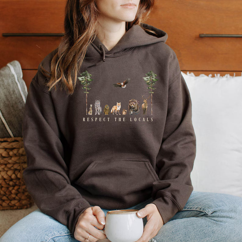 Respect Forest Animal Woodland Creatures Hoodie
