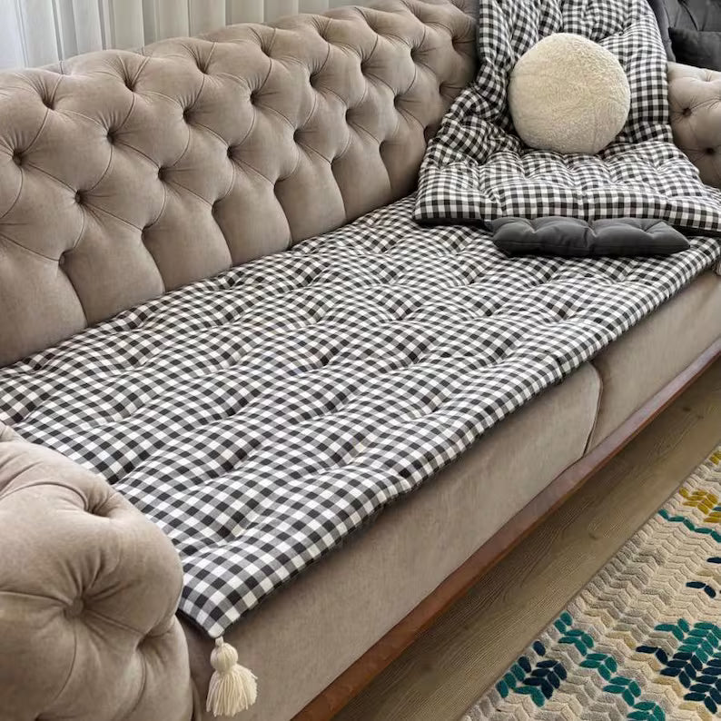 Quilted Sofa Cover: Pet-Friendly Cotton Couch & Furniture Protector