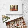 African American Plant Lady Puzzle - Black Woman with Houseplants Jigsaw Puzzle & Botanical Art Decor