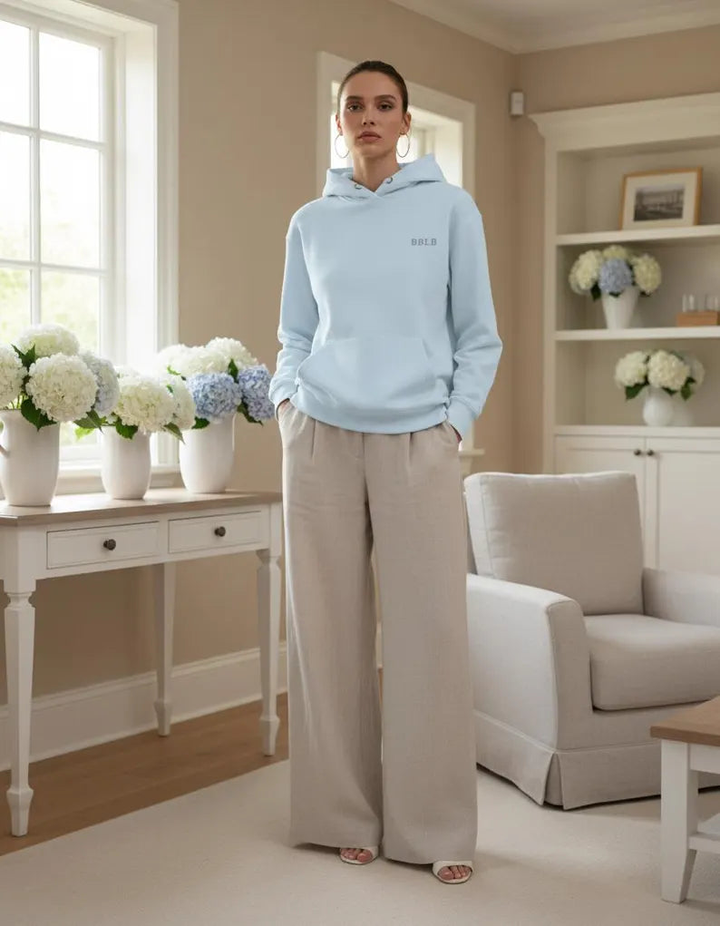 Women’s Cotton Hoodie Powder Blue