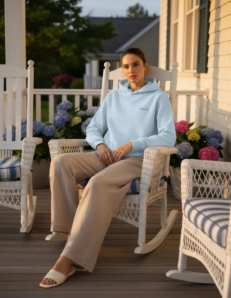 Women’s Cotton Hoodie Powder Blue