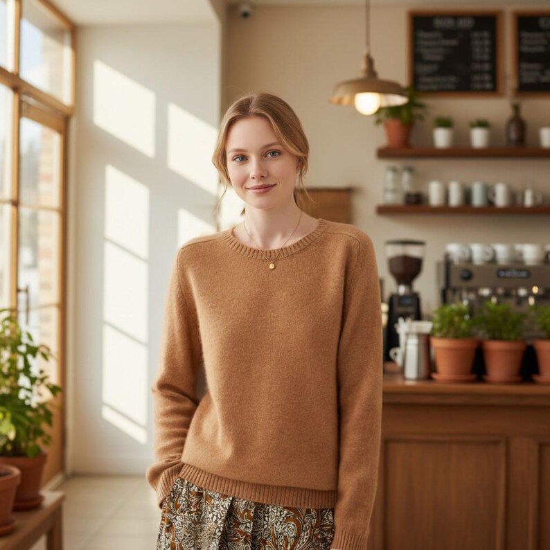Soft Sweater Women Round Neck Minimalist