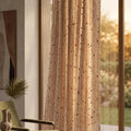Quilted Curtains: Extra Wide Textured Linen Designer Window Panels